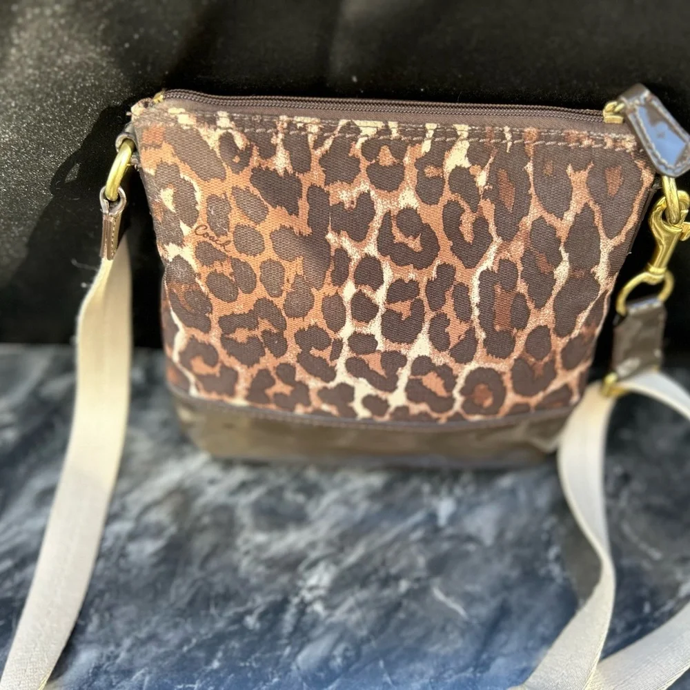 Coach Park Ocelot Print Swingpack Crossbody Bag - Picture 6 of 16